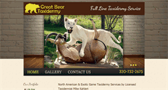 Desktop Screenshot of greatbeartaxidermy.com